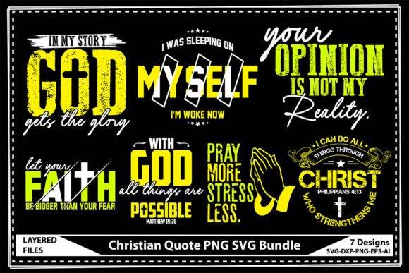 Christian Quote Graphics for T-Shirt Designs
