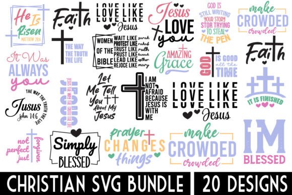 Christian Quotes Svg Bundle: Graphics & T-Shirt Designs