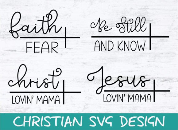 Christian Quotes SVG PNG & Bible Verse SVG Graphics for T-Shirt Designs