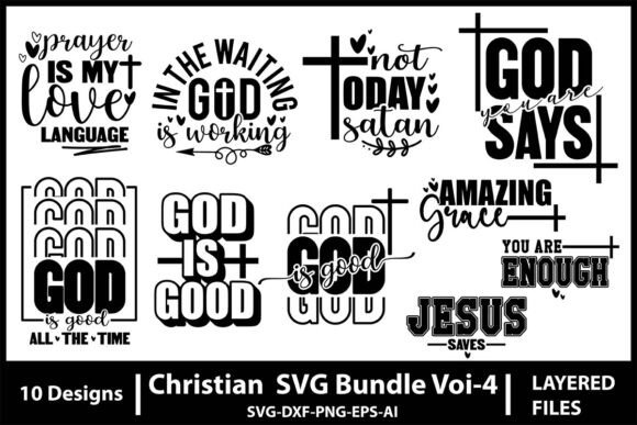 Christian SVG Bundle Vol-4: Graphics & T-Shirt Designs Review