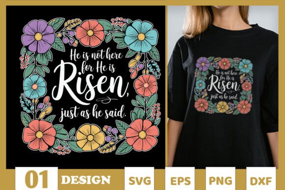 Happy Jesus Easter He Is Risen SVG: A Seasonal Graphic for Content Publishers