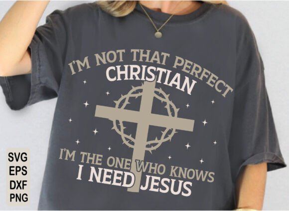 Inspirational Christian I'm Not Perfect Graphics
