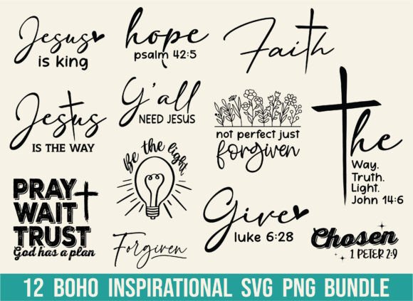 Inspirational Christian SVG Motivational Graphics for T-Shirt Designs