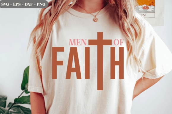 Man of Faith SVG: A Bold Christian Graphic for T-Shirt Designs and Branding Projects