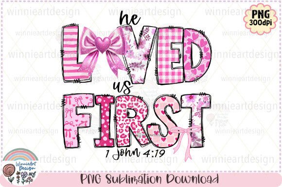 Pink Christian Quote Spring Bow PNG Graphics