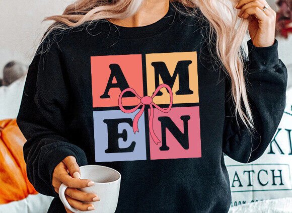 Reviewing Amen Coquette Bow Christian Png, Jesus Graphic for T-Shirt Designs